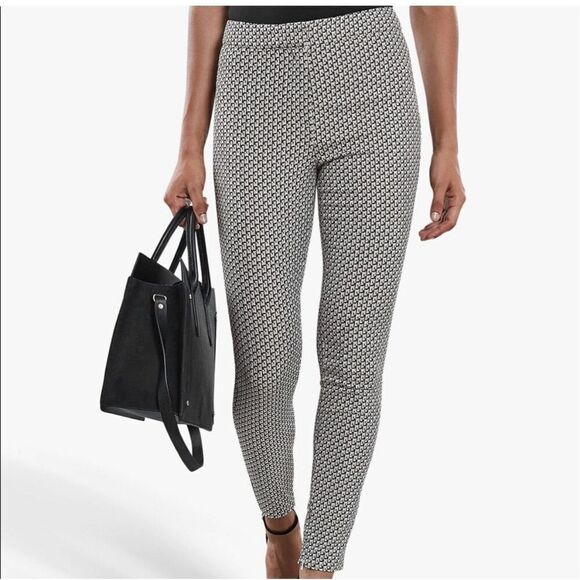 Reiss‎ Gio Jacquard Patterned Slim Skinny Zip Hem Trouser Pants Size 6 - Picture 1 of 9